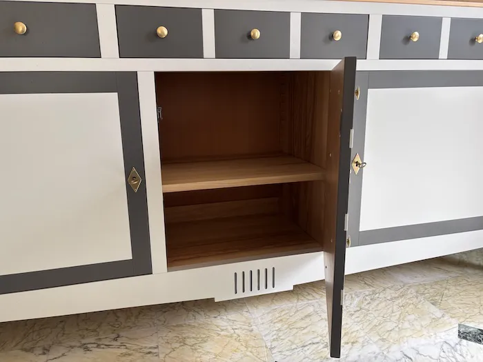 Enfilade Parisienne 3 portes grise – Image 5