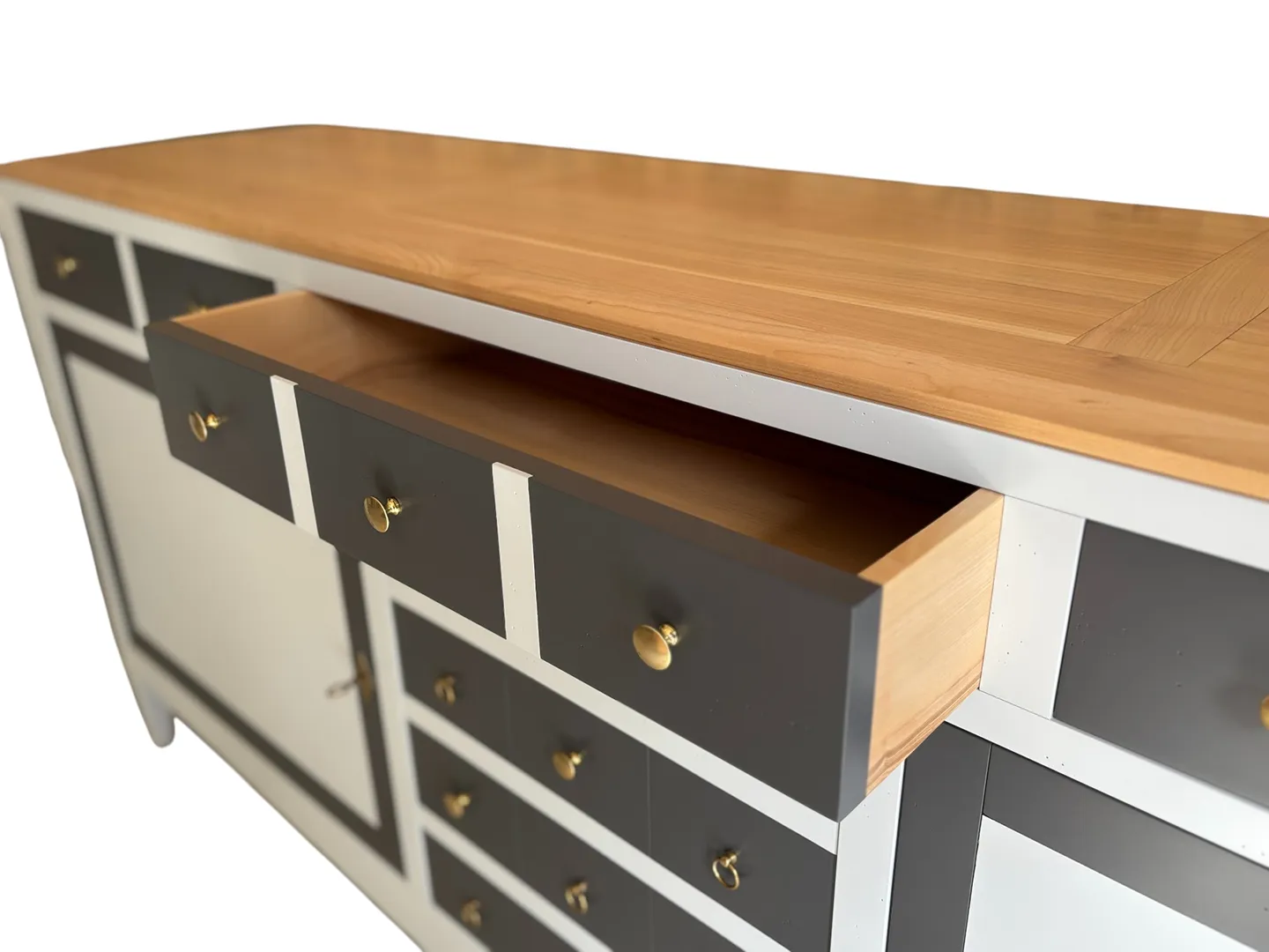 Enfilade Parisienne 3 portes grise – Image 2