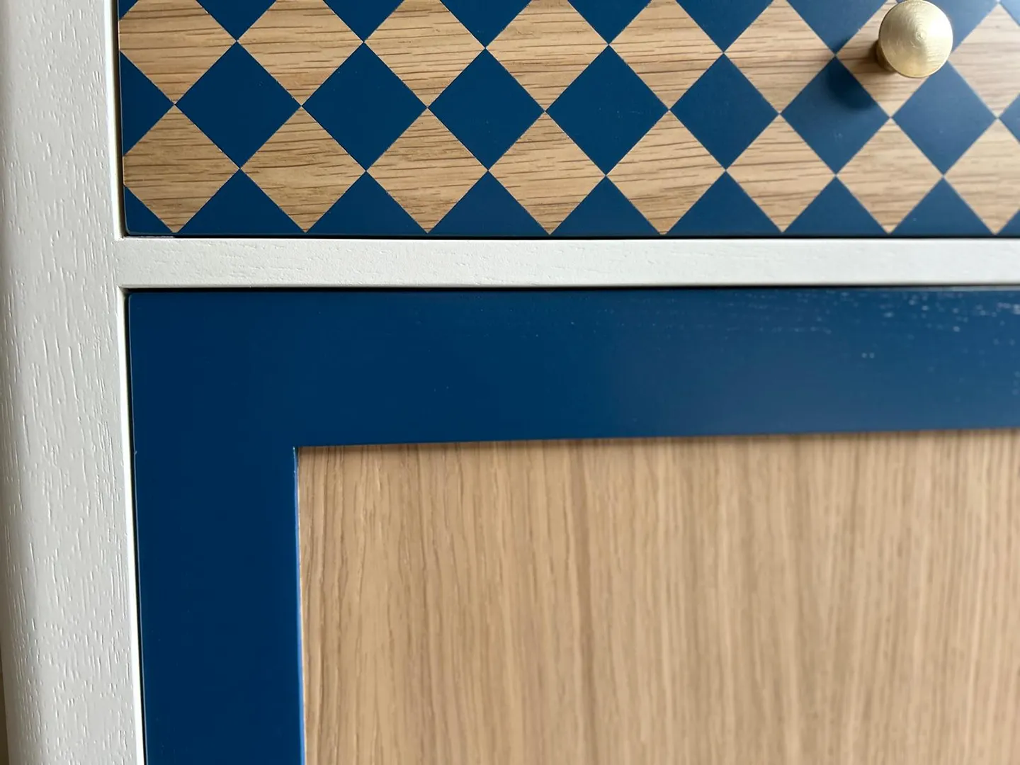 Enfilade Louisiane 3 portes coulissantes Bleue Blanche – Image 3