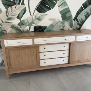 Enfilade Atelier 3 portes coulissantes ivoire