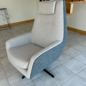 Fauteuil Catania Bleu & Gris rotatif