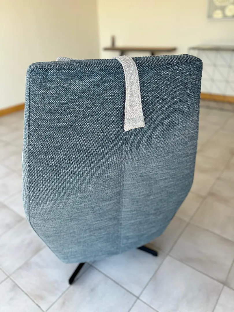 Fauteuil Catania Bleu & Gris rotatif – Image 4