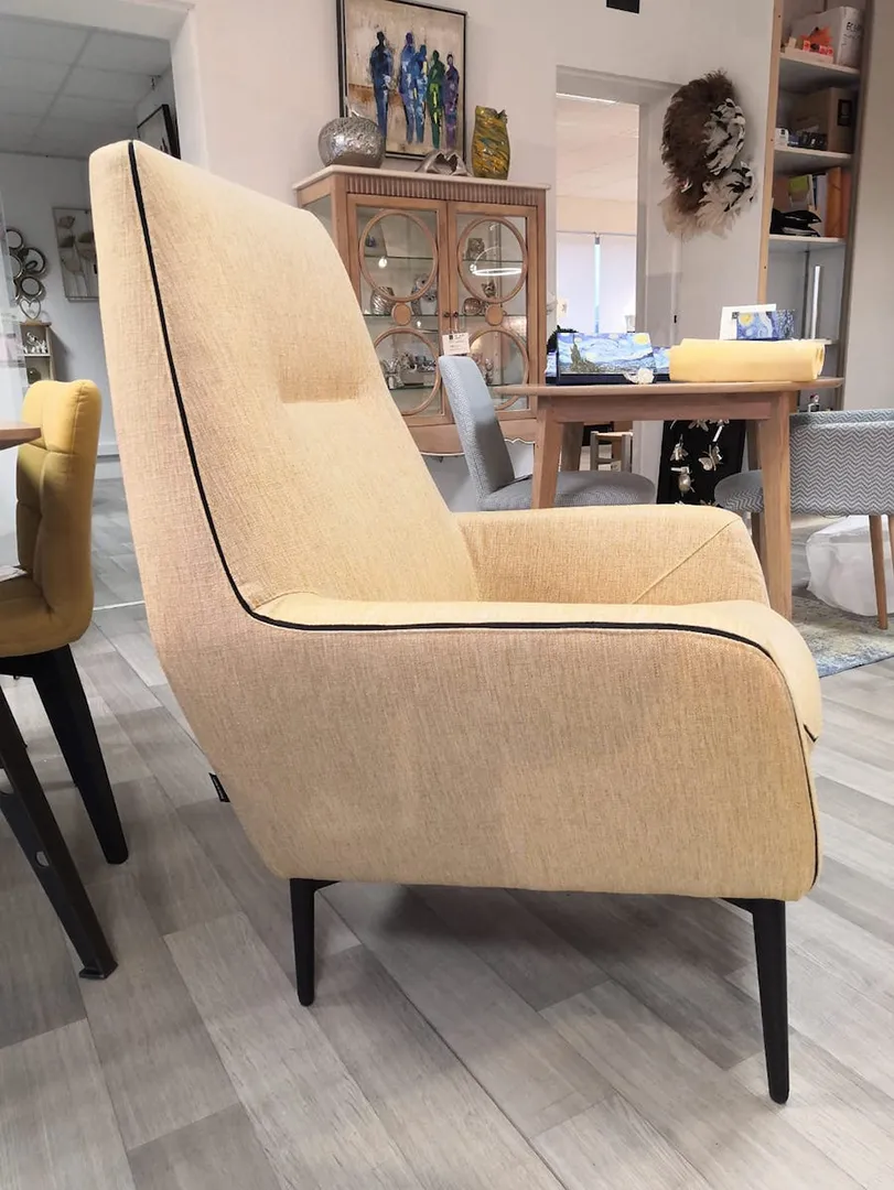 Fauteuil Catania moutarde uni – Image 6