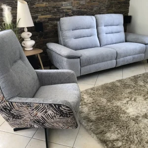 Fauteuil Catania gris jungle