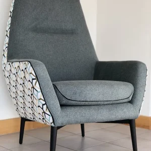 Fauteuil Catania gris bleuté