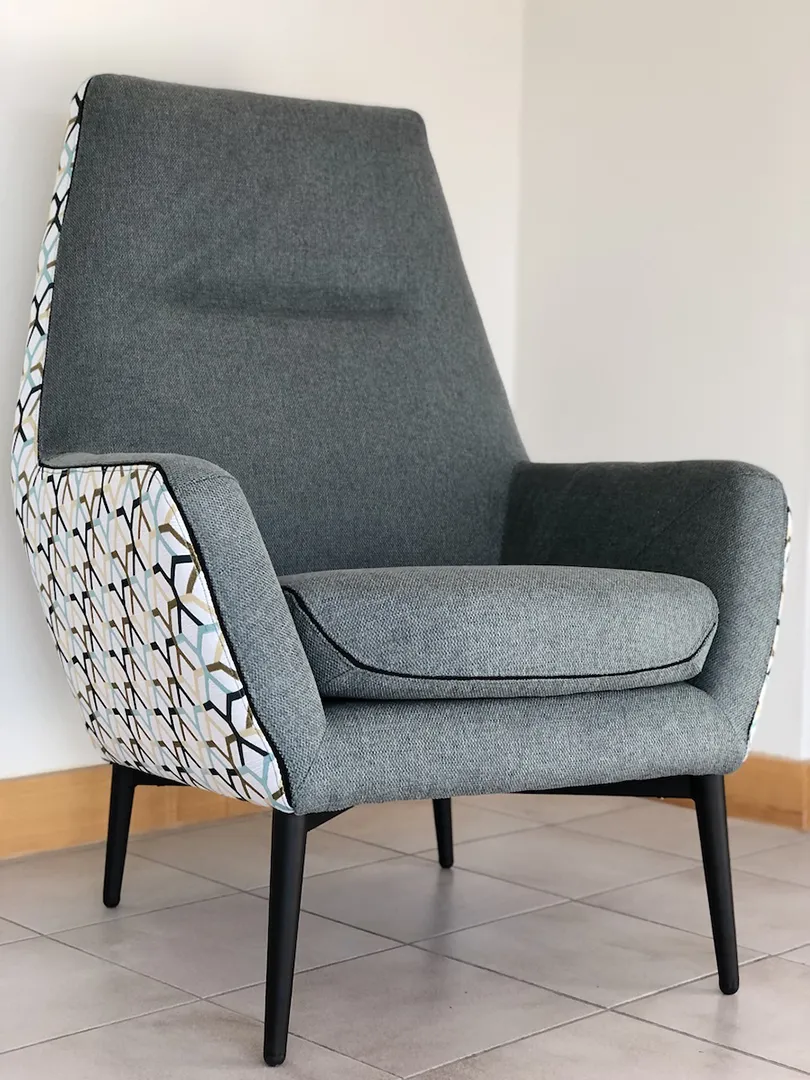 Fauteuil Catania gris bleuté