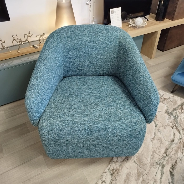 Fauteuil pivotant Géa bleu vert