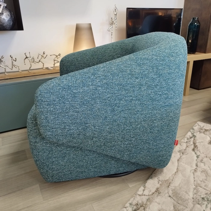Fauteuil pivotant Géa bleu vert