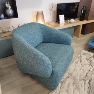 Fauteuil pivotant Géa bleu vert