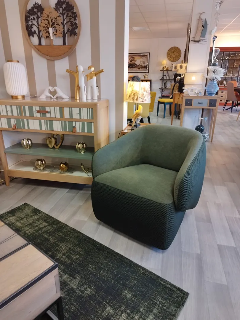 Fauteuil pivotant Géa kaki – Image 7