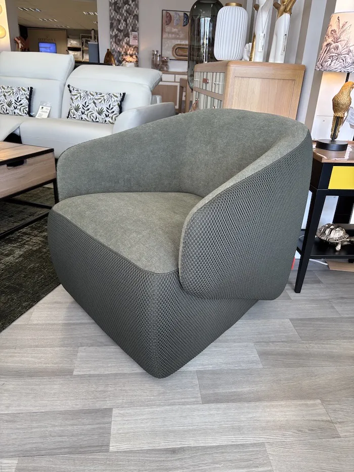 Fauteuil pivotant Géa kaki – Image 2