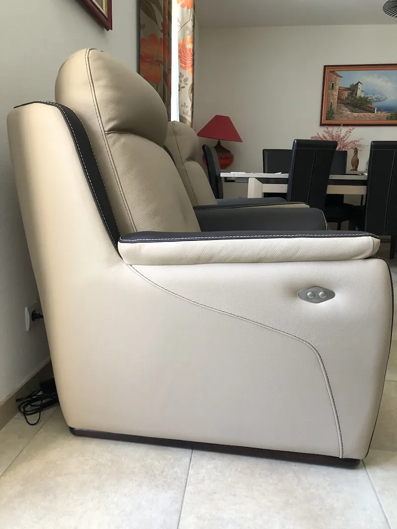 Fauteuil Relaxation Giada cuir chocolat – Image 3