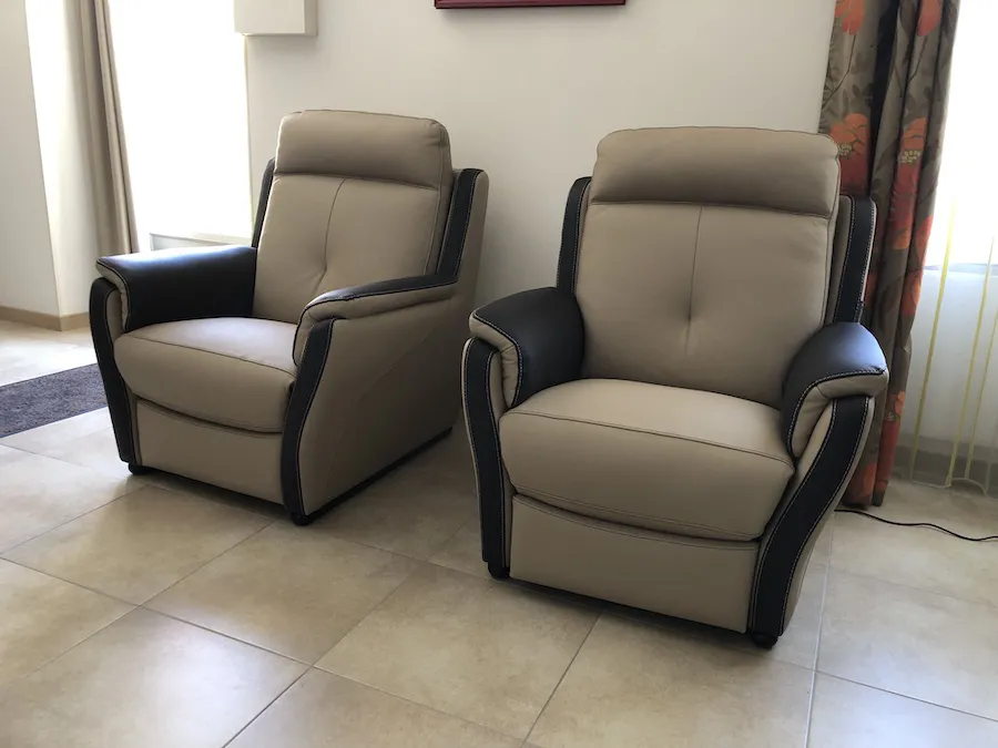 Fauteuil Relaxation Giada cuir chocolat – Image 5