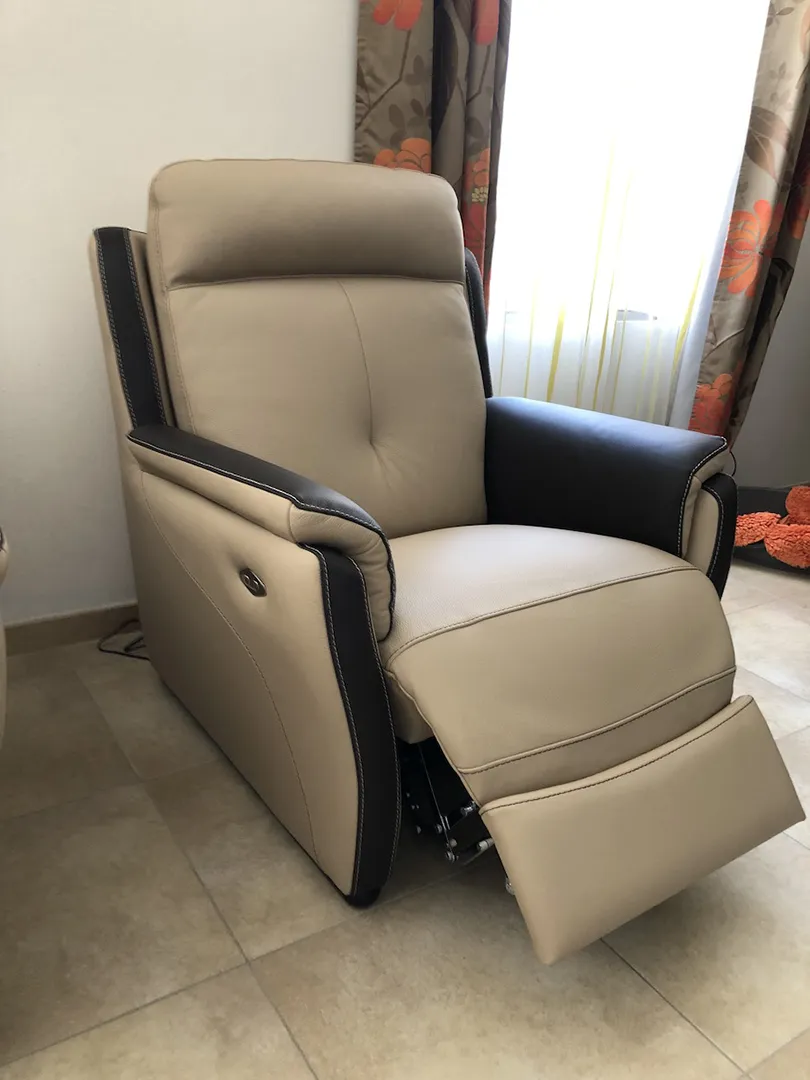 Fauteuil Relaxation Giada cuir chocolat – Image 6