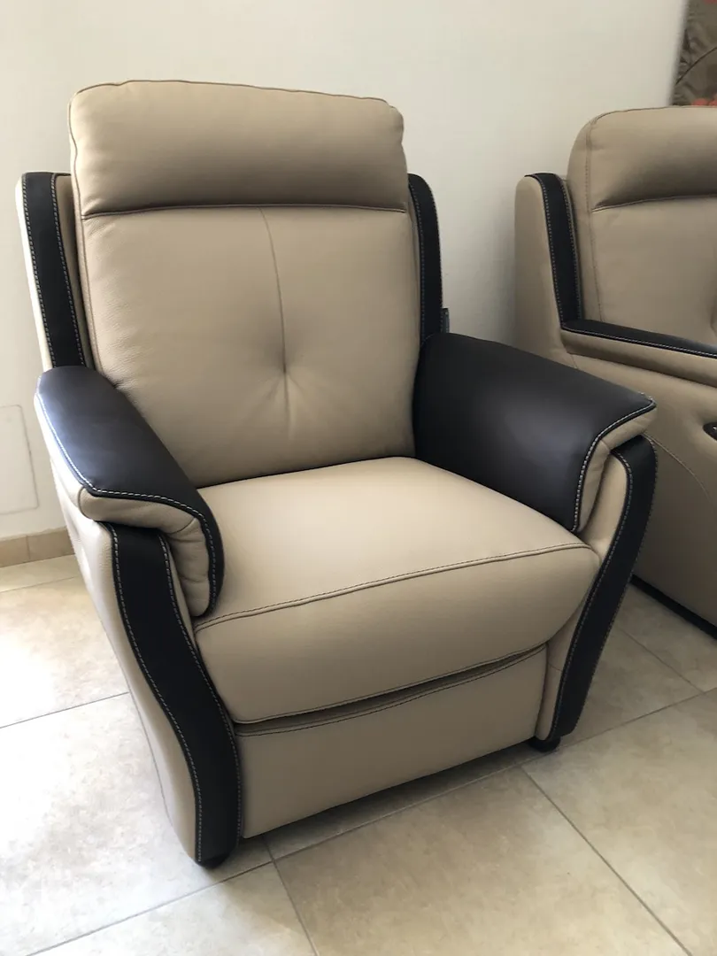 Fauteuil Relaxation Giada cuir chocolat