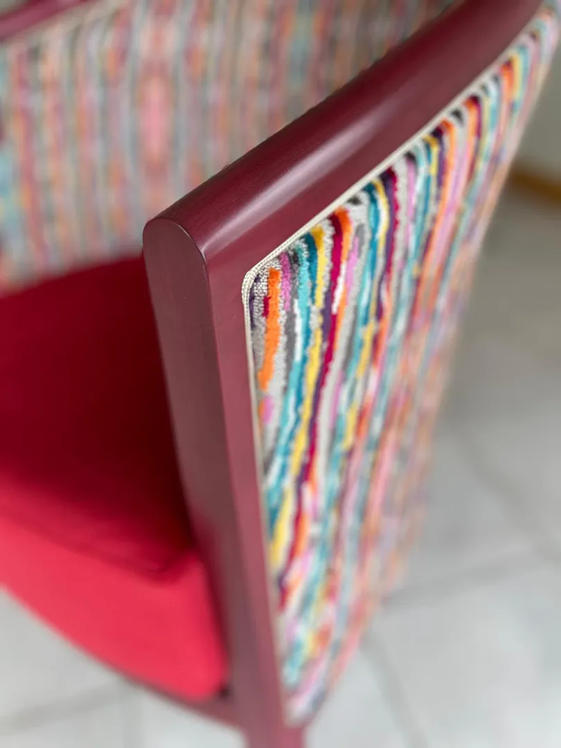 Fauteuil Julien Framboise assise uni – Image 6