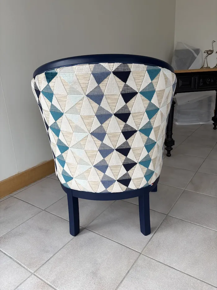 Fauteuil Julien losanges bleu – Image 7
