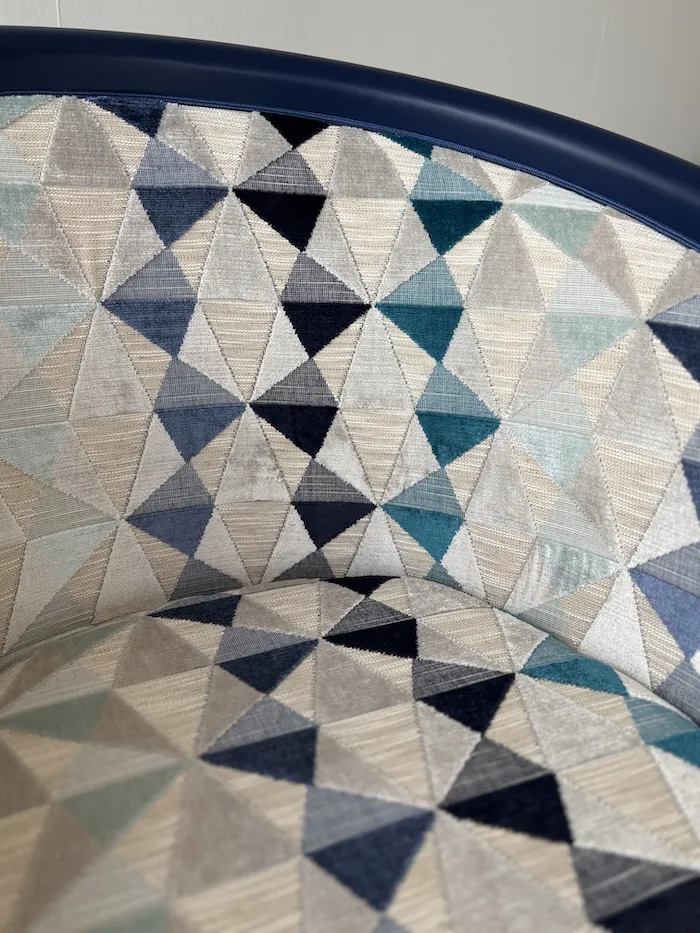 Fauteuil Julien losanges bleu – Image 3