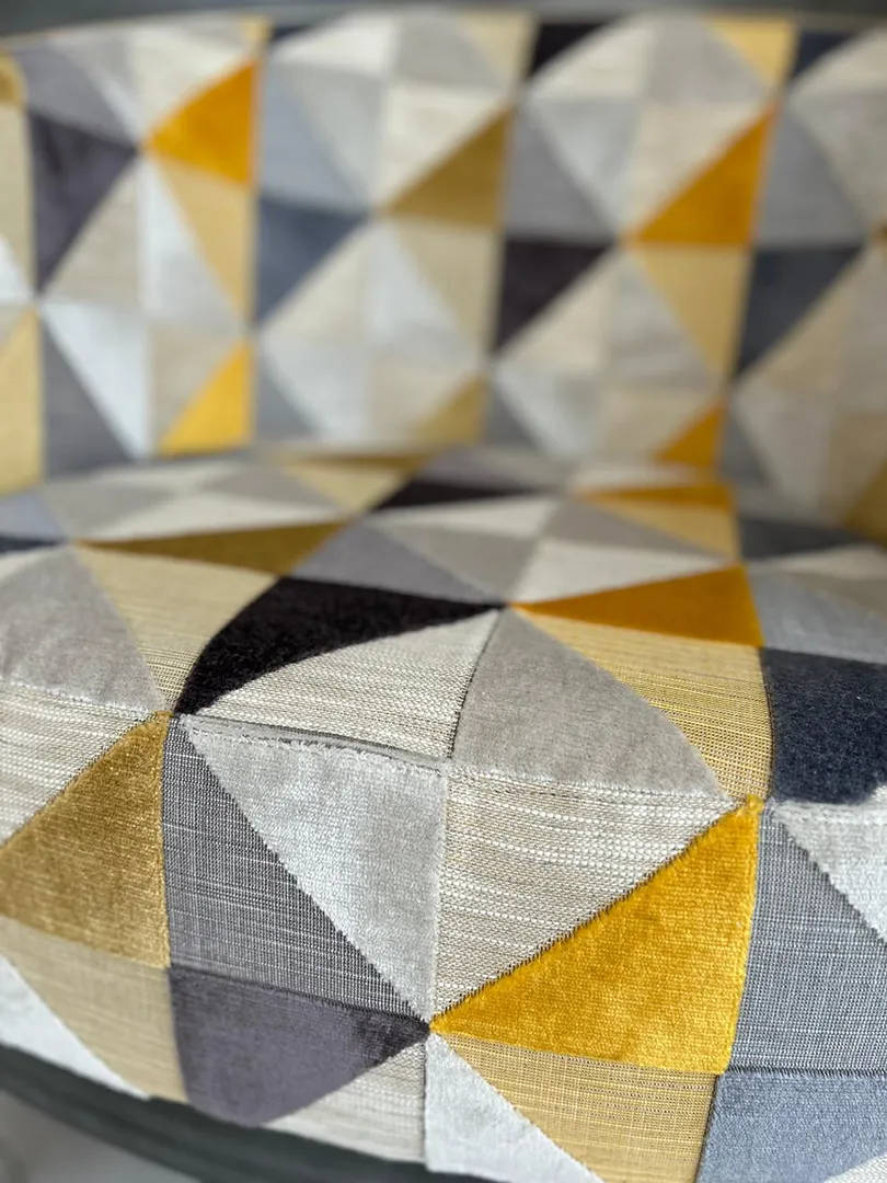 Fauteuil Julien gris et moutarde – Image 4