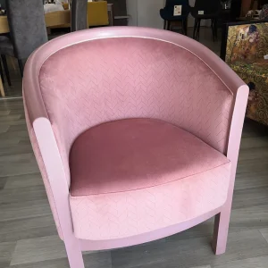 Fauteuil Julien Velours rose
