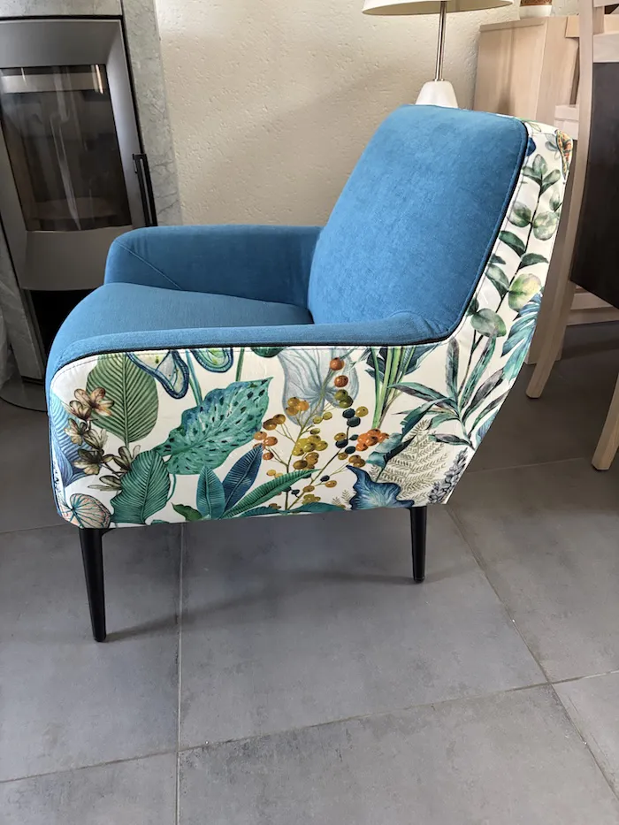 Fauteuil Monza bleu déco – Image 2