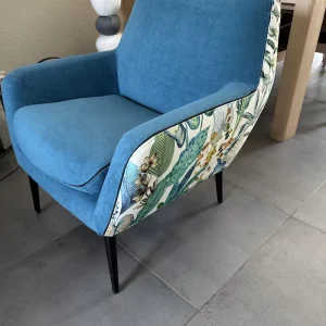 Fauteuil Monza bleu déco