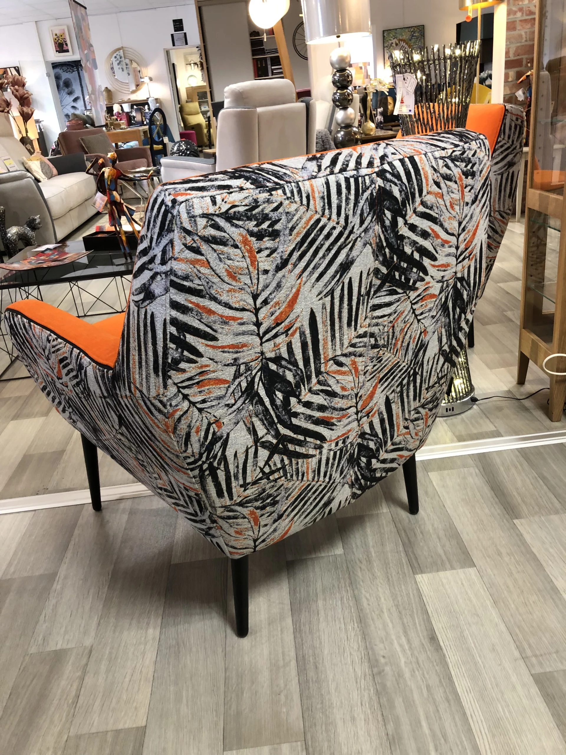 fauteuil orange deco