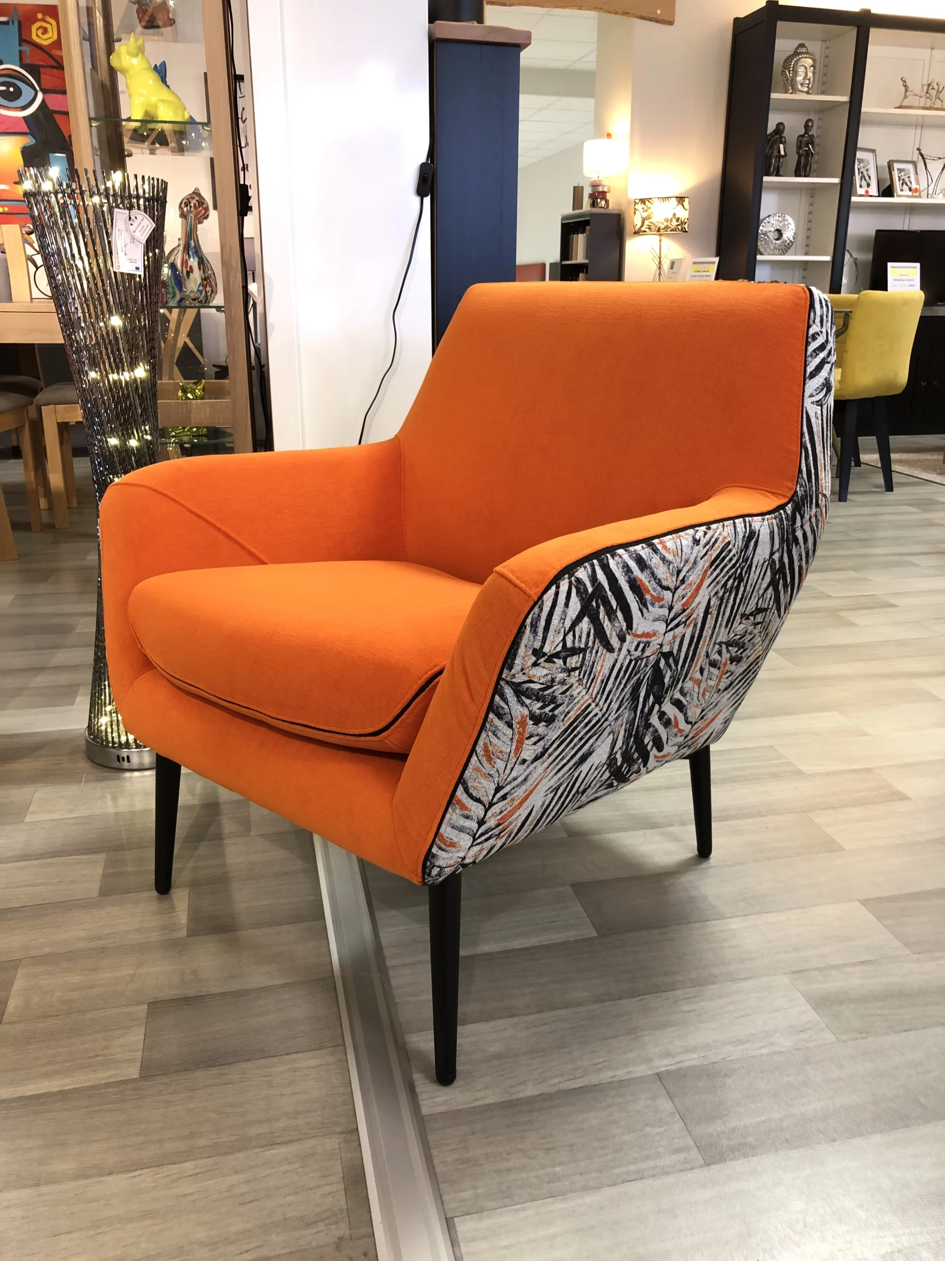 fauteuil orange deco