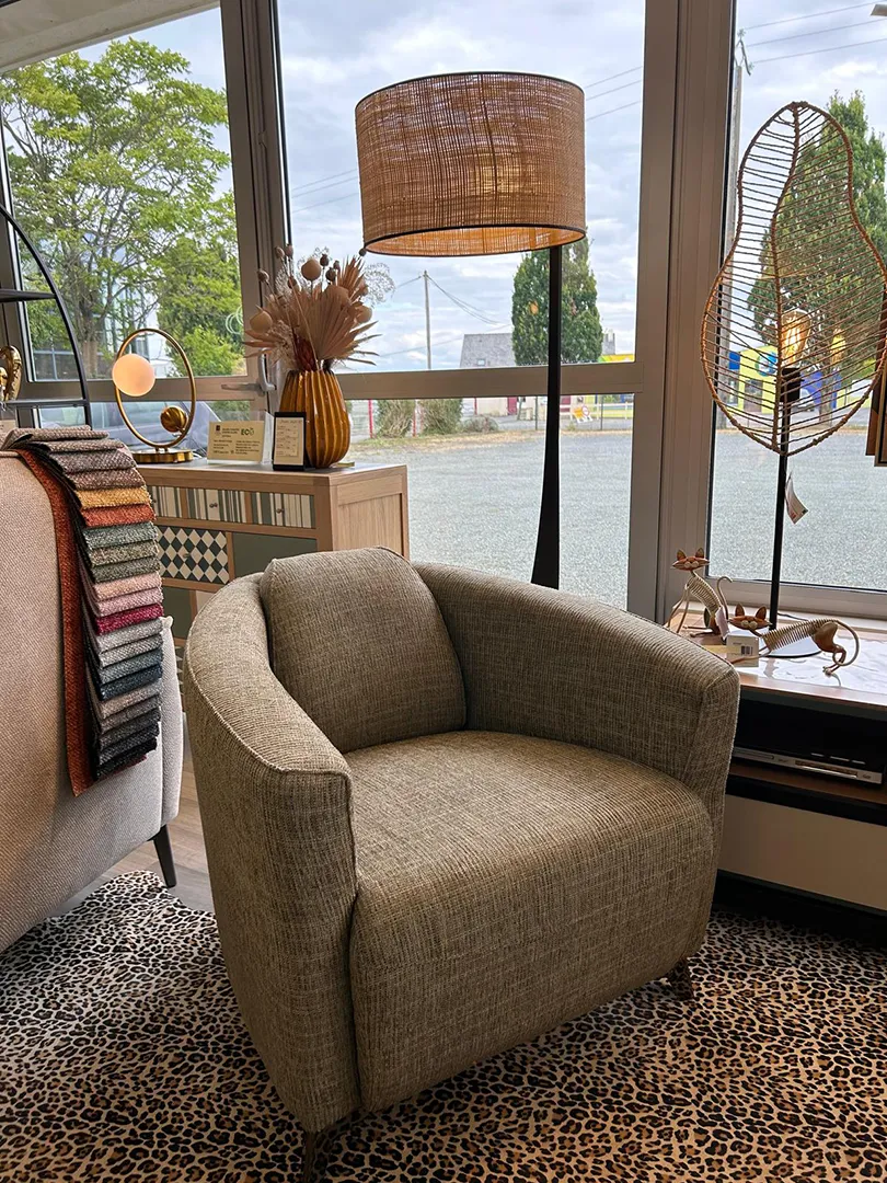 Fauteuil Nube en tissu vert – Image 4