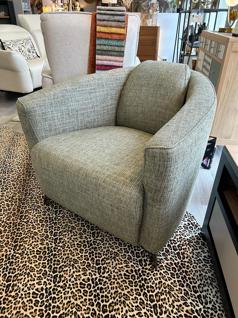 Fauteuil Nube en tissu vert
