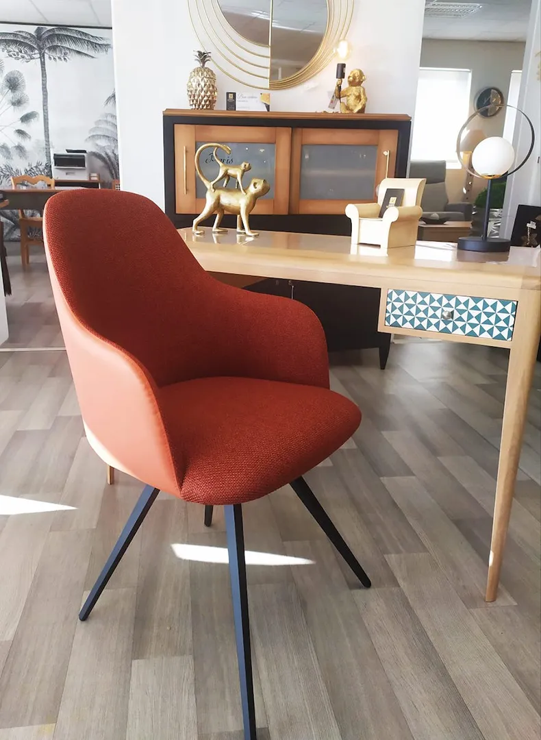 Fauteuil Alizé rotatif brique – Image 8