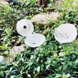 Fleur blanche en verre