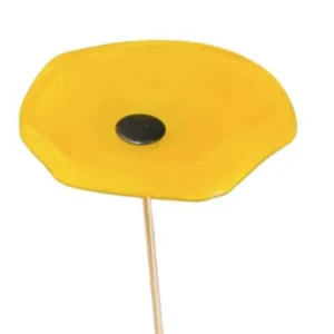 Fleur jaune en verre