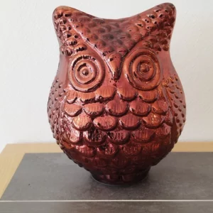 Déco Chouette - Hibou en verre rouille