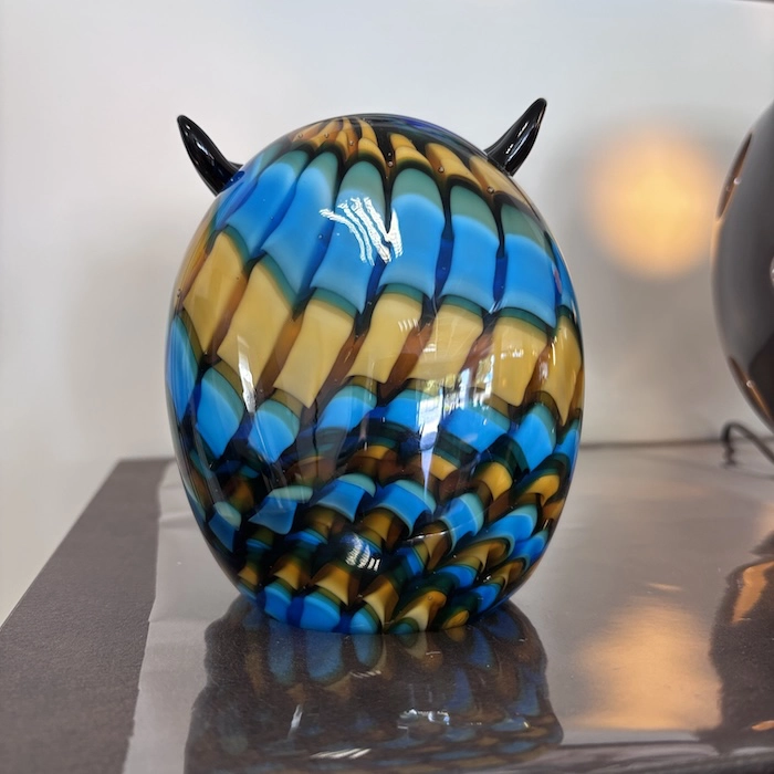 déco hibou bleu