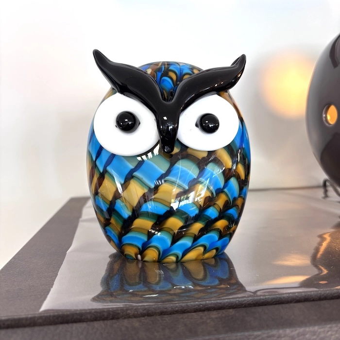 déco hibou bleu