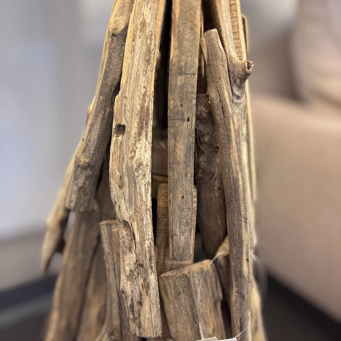 lampe en bois flotté