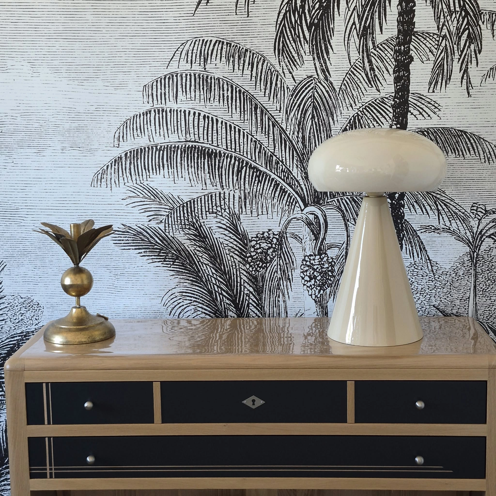 Lampe Champignon ivoire