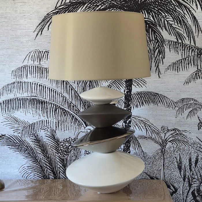 Lampe Crème or marron