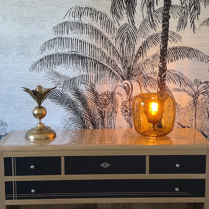 lampe verre moutarde
