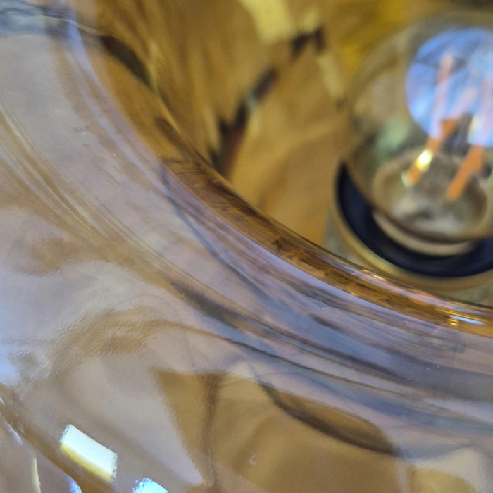 lampe verre moutarde