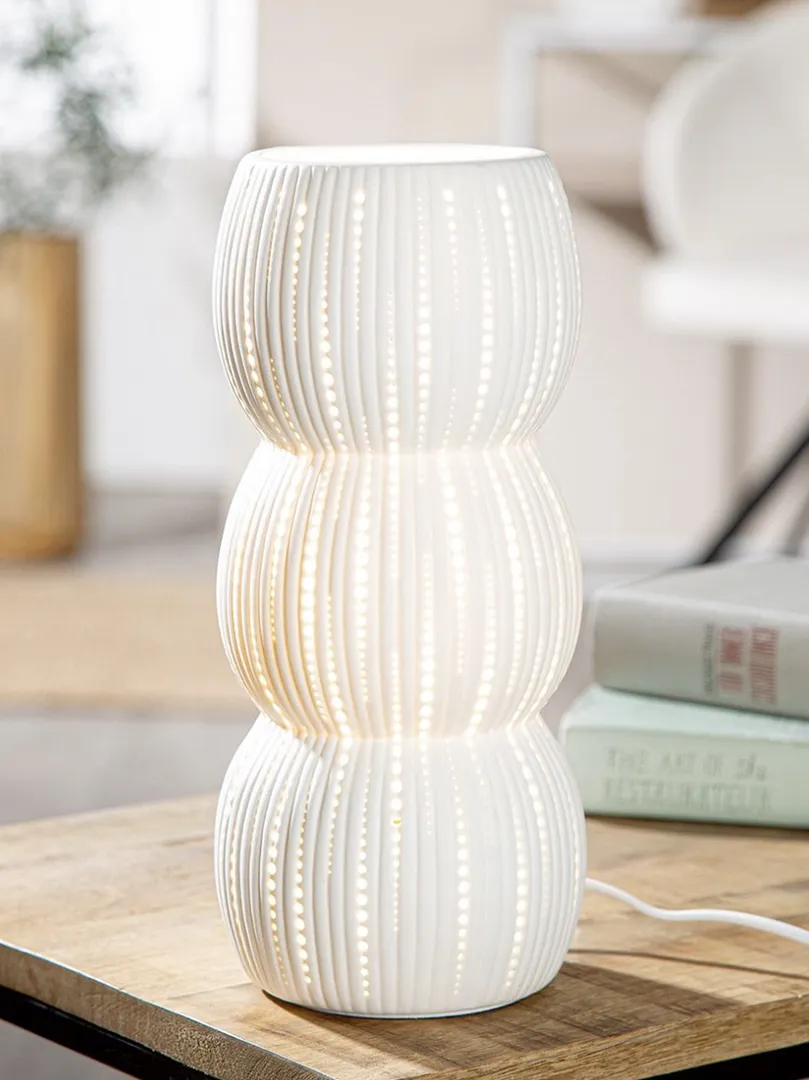 Lampe Pelote de laine Porcelaine