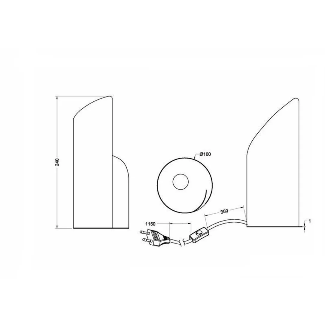 Lampe Berdine noire et dorée – Image 2