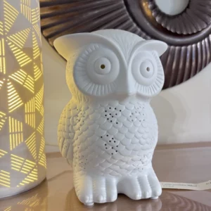 lampe chouette porcelaine
