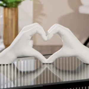 Déco Mains Coeur Crème