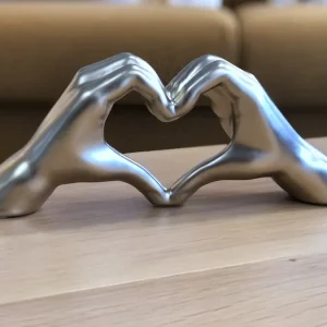 Décoration Mains Coeur champagne