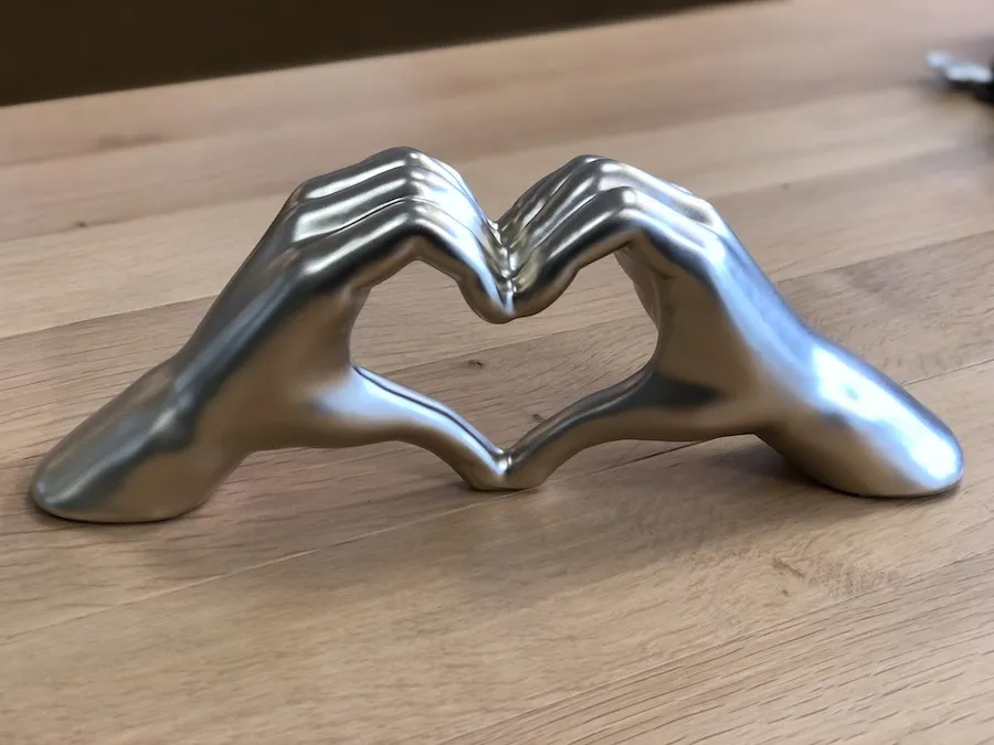 Déco Mains Coeur argent