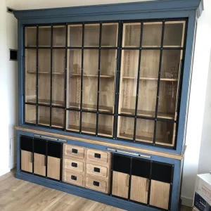 Meuble d'Orangerie - bibliothèque bleue