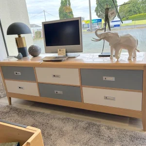 Meuble télévision Louisiane gris minier