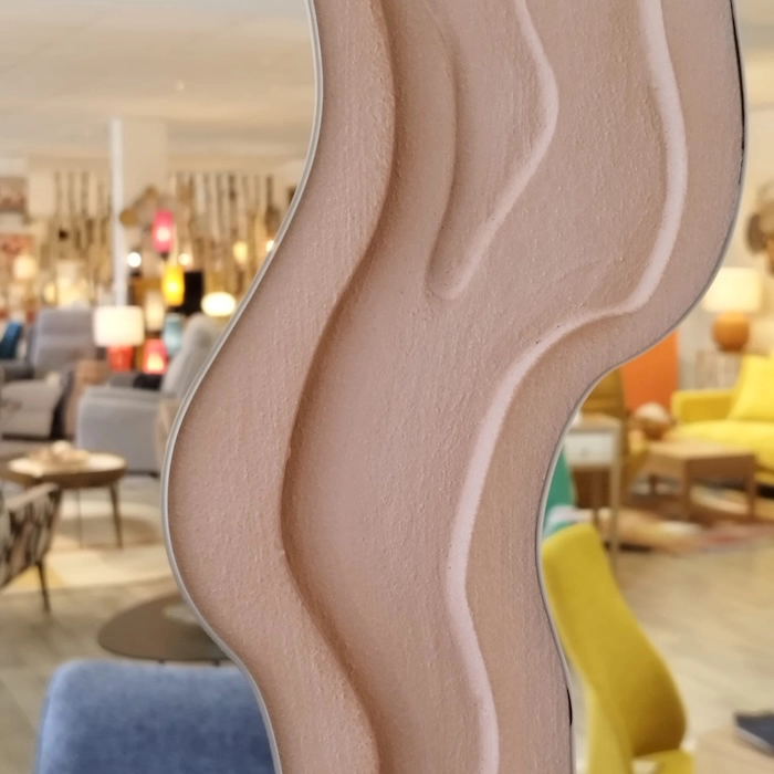 Miroir rond bois